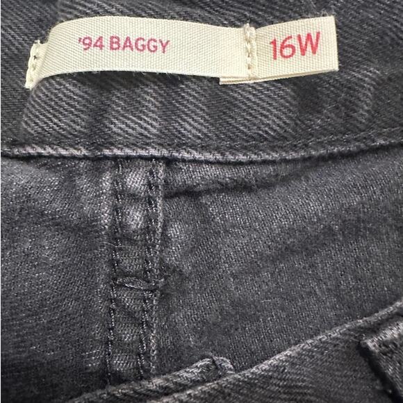 NWT Levi's 94 Baggy Jean in Open Mind Straight Washed Black, 16W(40) x 30L - Picture 3 of 11